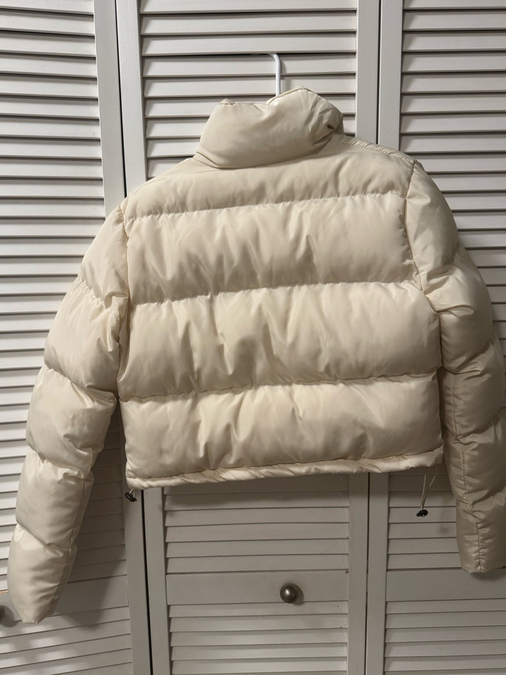 Cream Puffer Jacket - - Picture 2 of 3